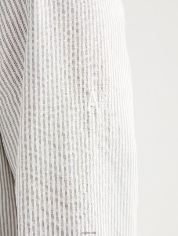 Hommes rue Taillis Aigle chemise oxford à manches longues et rayures vêtements 2F48690