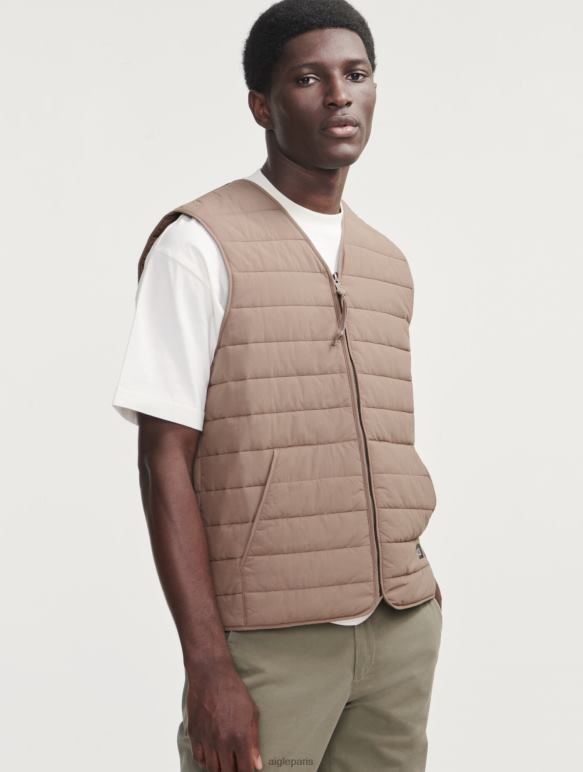 Hommes cappuccino Aigle gilet court sans manches matelassé sorona dupont wr vêtements 2F486165