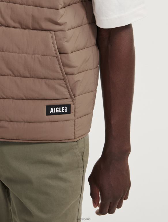 Hommes cappuccino Aigle gilet court sans manches matelassé sorona dupont wr vêtements 2F486165