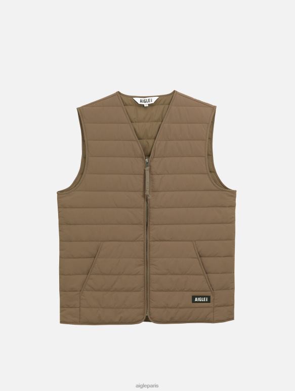 Hommes cappuccino Aigle gilet court sans manches matelassé sorona dupont wr vêtements 2F486165