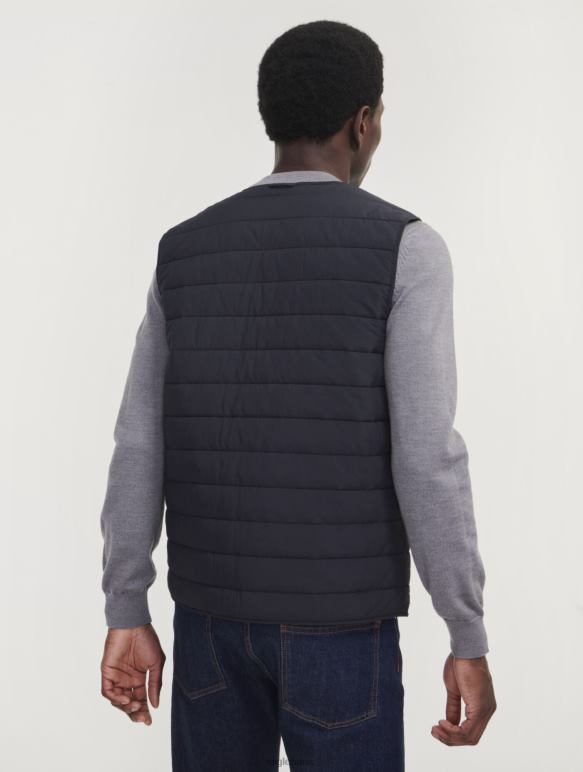 Hommes noir Aigle gilet court sans manches matelassé sorona dupont wr vêtements 2F486189