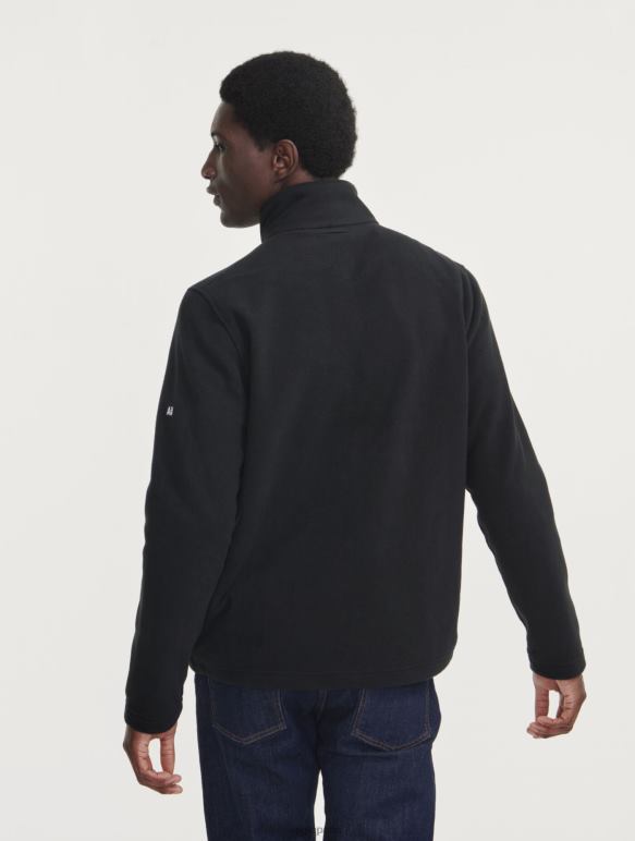 Hommes noir Aigle polaire en microfibre avec zip vêtements 2F48618