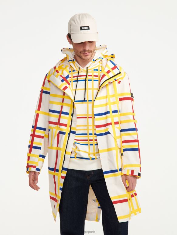 Hommes Mondrian Aigle x Centre Pompidou longue queue de poisson à capuche mtd vêtements 2F486181