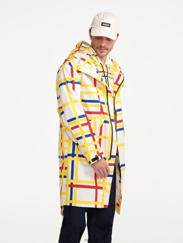 Hommes Mondrian Aigle x Centre Pompidou longue queue de poisson à capuche mtd vêtements 2F486181