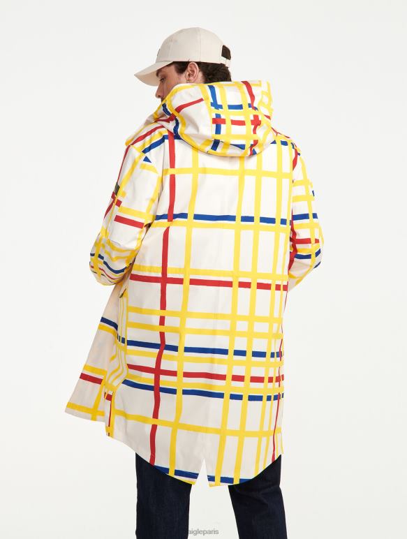 Hommes Mondrian Aigle x Centre Pompidou longue queue de poisson à capuche mtd vêtements 2F486181