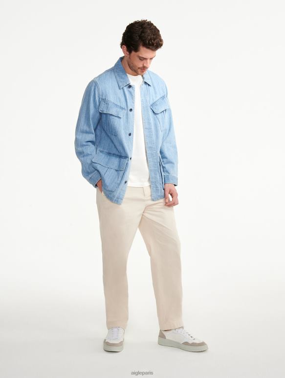 Hommes denim légèrement décoloré Aigle saharienne en jean mi-longue vêtements 2F486204