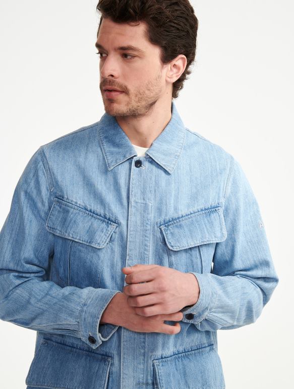 Hommes denim légèrement décoloré Aigle saharienne en jean mi-longue vêtements 2F486204