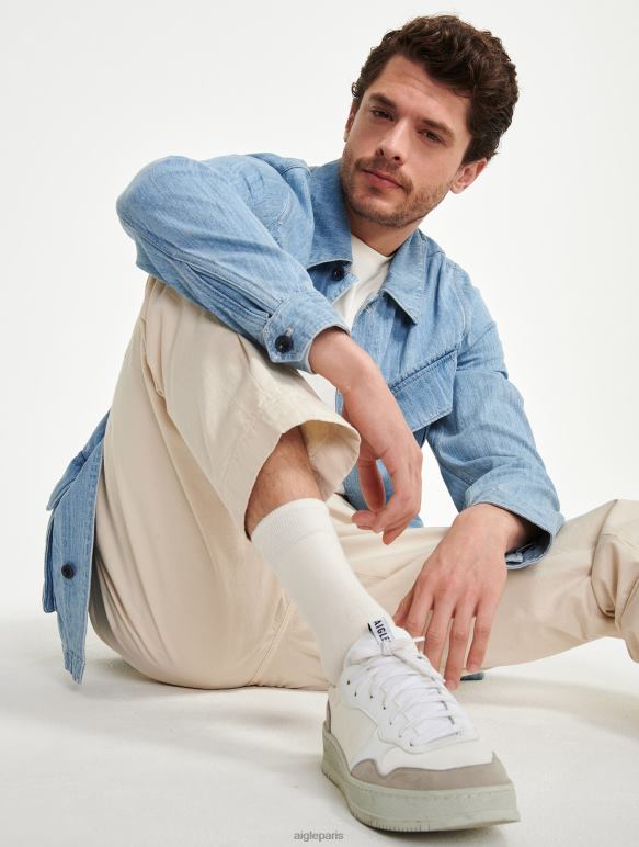 Hommes denim légèrement décoloré Aigle saharienne en jean mi-longue vêtements 2F486204