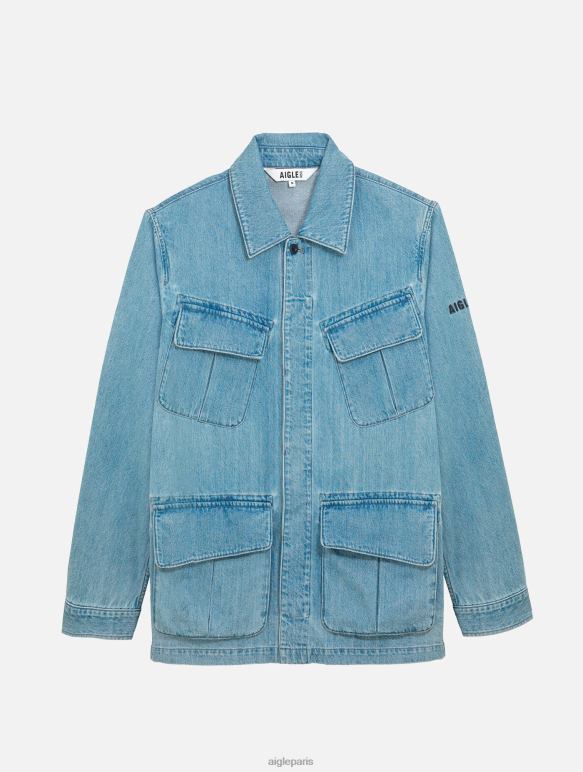 Hommes denim légèrement décoloré Aigle saharienne en jean mi-longue vêtements 2F486204
