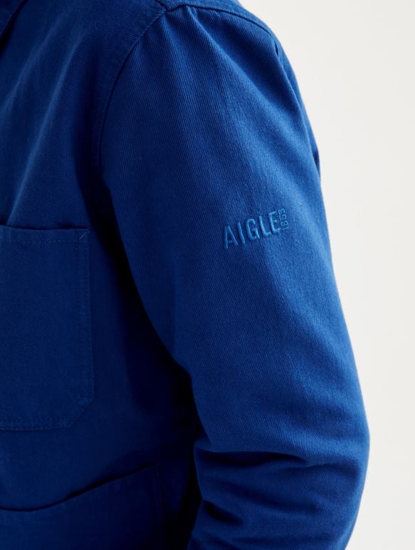 Hommes encrebleu Aigle veste de travail mi-longue vêtements 2F486180