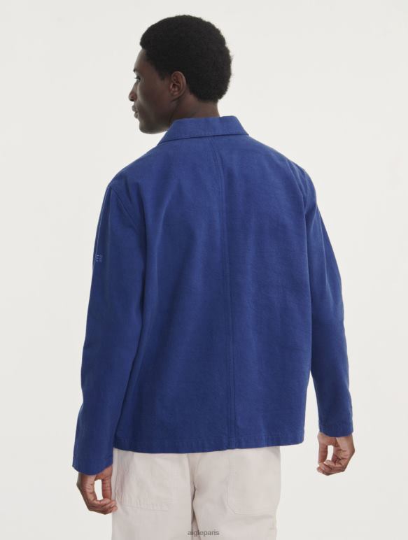 Hommes encrebleu Aigle veste de travail mi-longue vêtements 2F486180