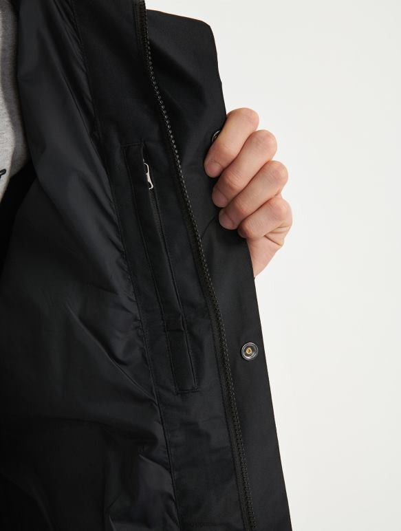 Hommes noir Aigle veste courte à capuche en gore-tex vêtements 2F486215