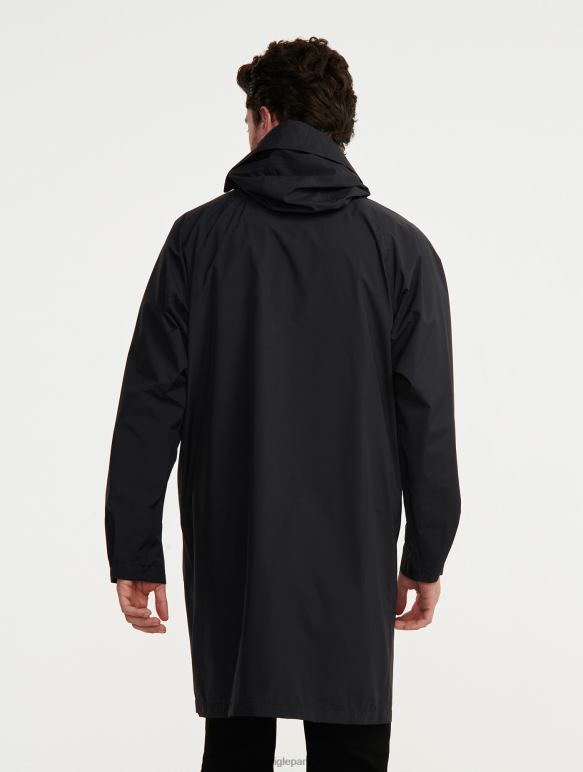 Hommes noir Aigle veste mtd longue à capuche vêtements 2F486184