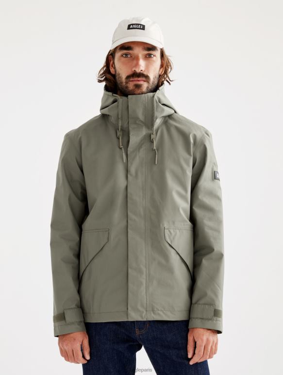 Hommes taillis Aigle veste courte à capuche en gore-tex vêtements 2F486208