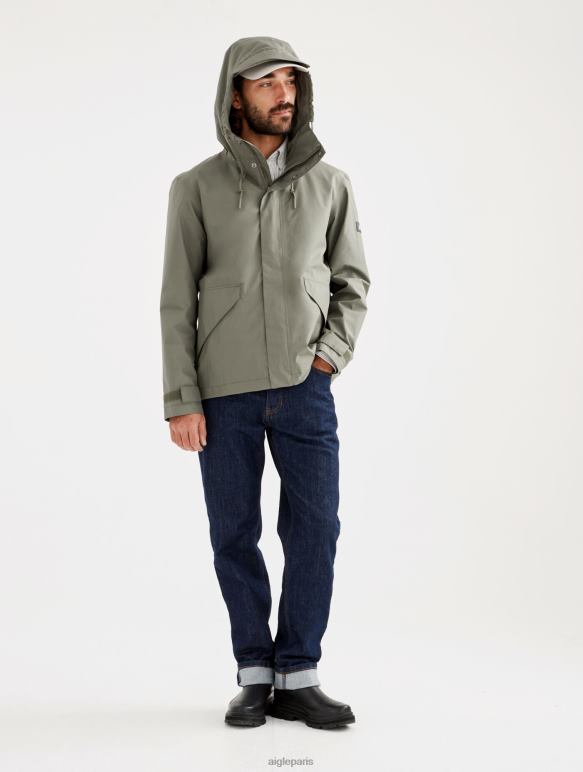 Hommes taillis Aigle veste courte à capuche en gore-tex vêtements 2F486208