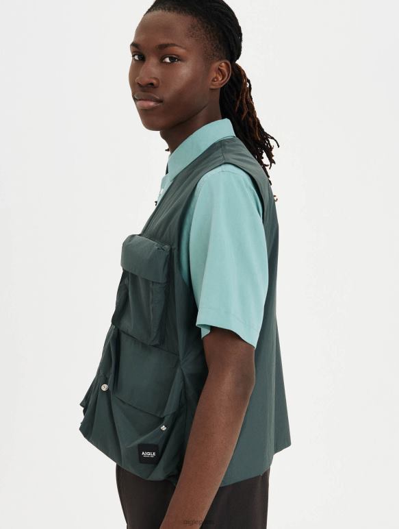 Hommes urbain Aigle veste à col en V vêtements 2F486198