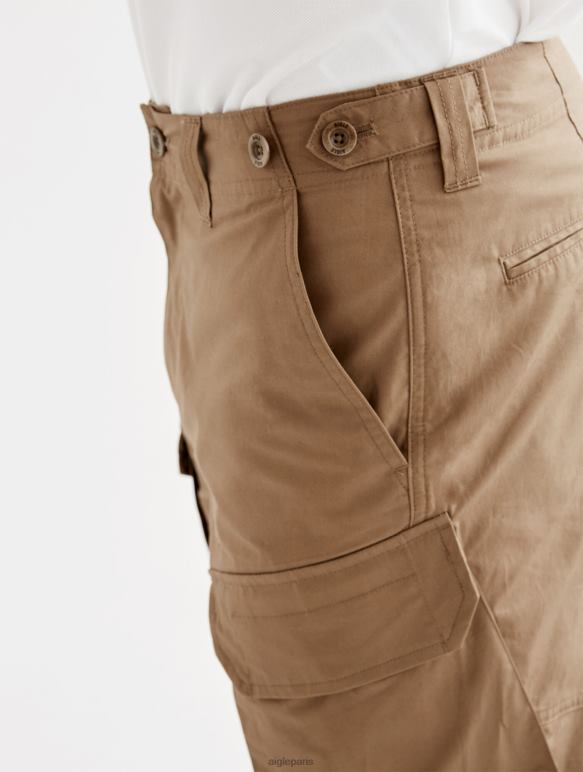 Hommes cappuccino Aigle pantalon cargo en popeline vêtements 2F48613
