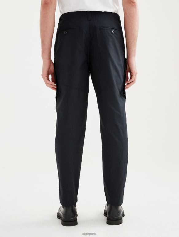 Hommes noir Aigle pantalon cargo en popeline vêtements 2F486142