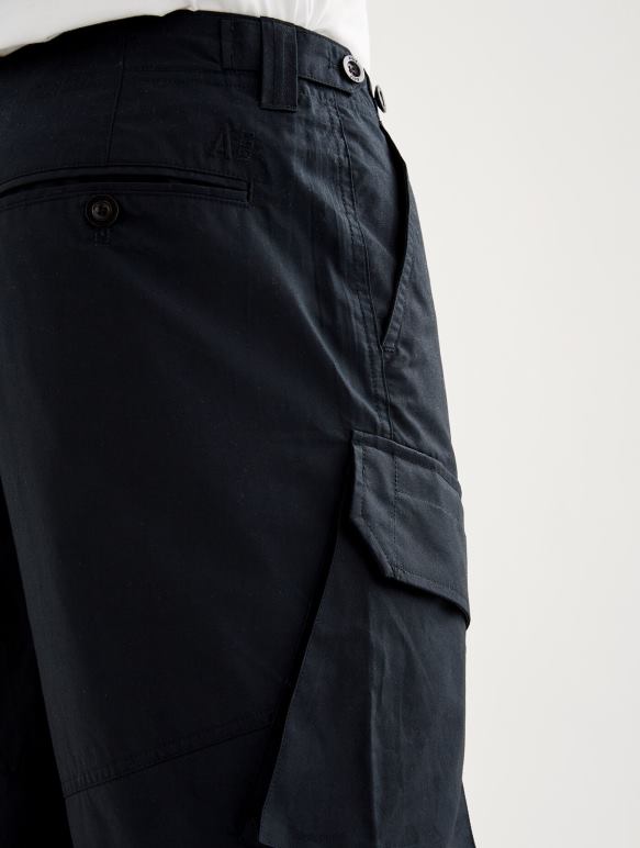 Hommes noir Aigle pantalon cargo en popeline vêtements 2F486142