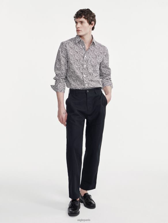 Hommes noir Aigle pantalon en sergé cassé de charpentier vêtements 2F48672