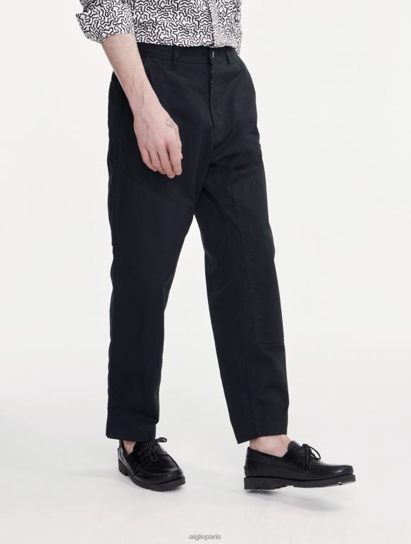 Hommes noir Aigle pantalon en sergé cassé de charpentier vêtements 2F48672