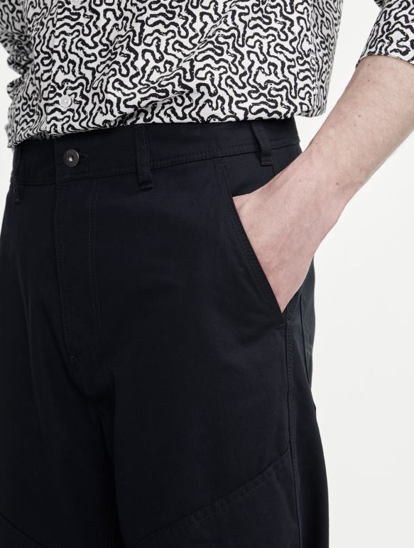 Hommes noir Aigle pantalon en sergé cassé de charpentier vêtements 2F48672