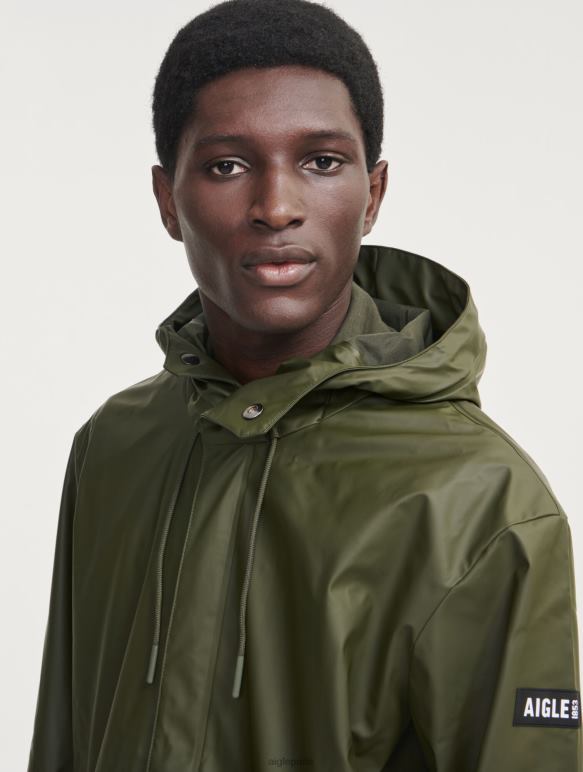 Hommes avocat Aigle parka imperméable longue à capuche vêtements 2F486163