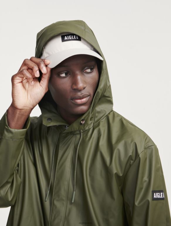 Hommes avocat Aigle parka imperméable longue à capuche vêtements 2F486163