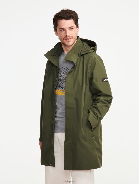 Hommes avocat Aigle parka longue à capuche en gore-tex vêtements 2F486171
