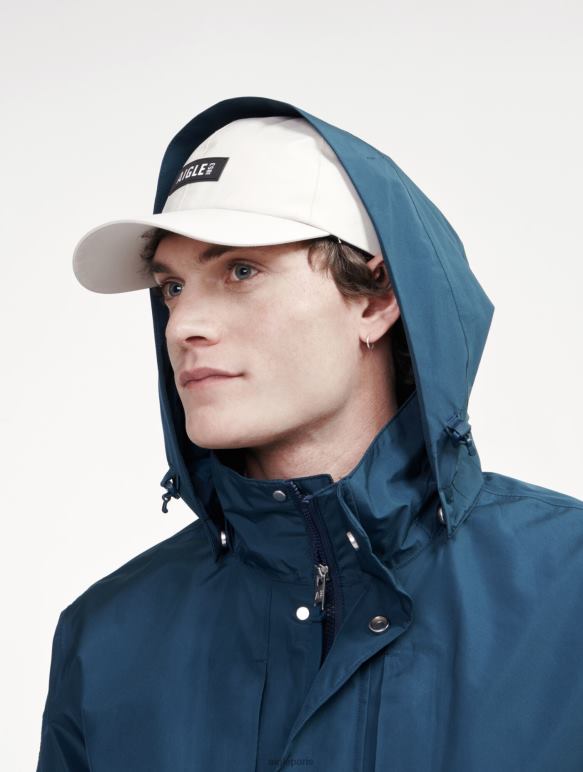Hommes bleu orage je Aigle parka courte gore-tex capuche amovible vêtements 2F486170