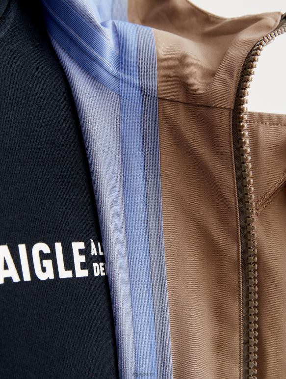 Hommes cappuccino Aigle parka mtd mi-longue à capuche vêtements 2F486222
