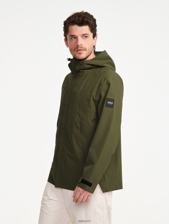Hommes kaki Aigle parka mi-longue à capuche mtd vêtements 2F486178