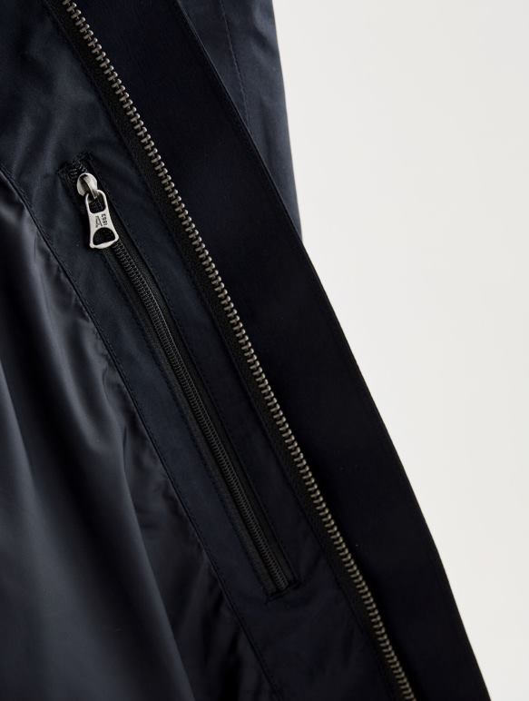 Hommes noir Aigle parka longue à capuche en gore-tex vêtements 2F486168