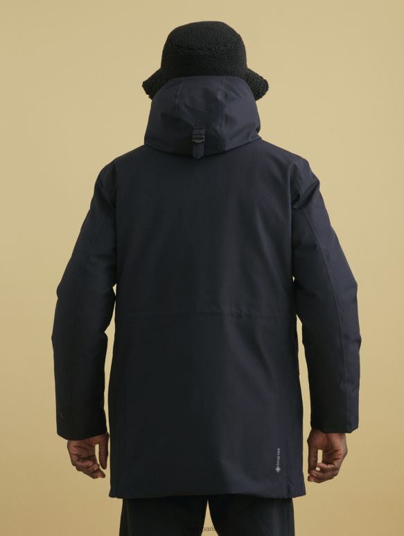 Hommes noir Aigle parka longue à capuche en gore-tex vêtements 2F486194