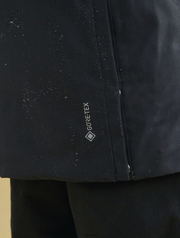 Hommes noir Aigle parka longue à capuche en gore-tex vêtements 2F486194