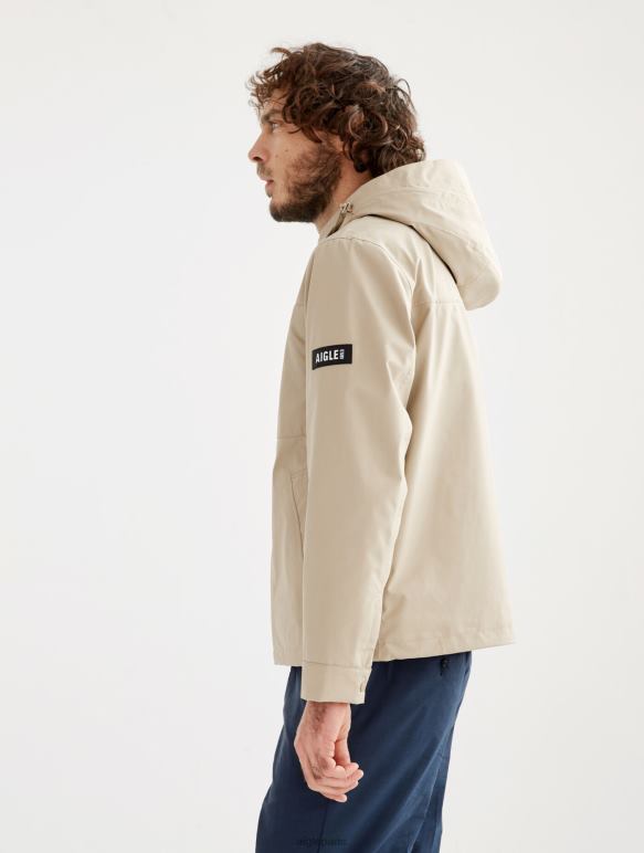 Hommes osier je Aigle parka courte gore-tex capuche amovible vêtements 2F486220