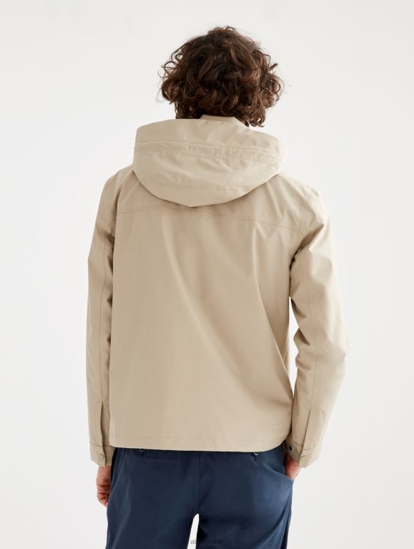 Hommes osier je Aigle parka courte gore-tex capuche amovible vêtements 2F486220
