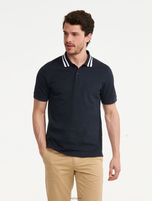Hommes Empire Aigle polo à manches courtes et col à double bande vêtements 2F4862