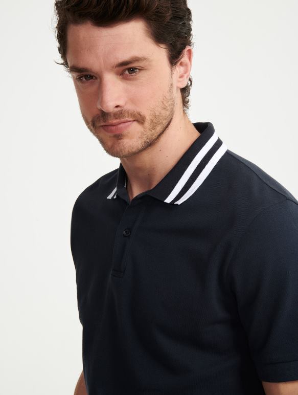 Hommes Empire Aigle polo à manches courtes et col à double bande vêtements 2F4862