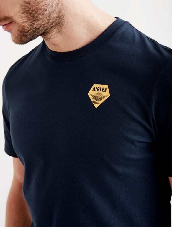 Hommes Empire Aigle t-shirt imprimé à col rond vêtements 2F486133