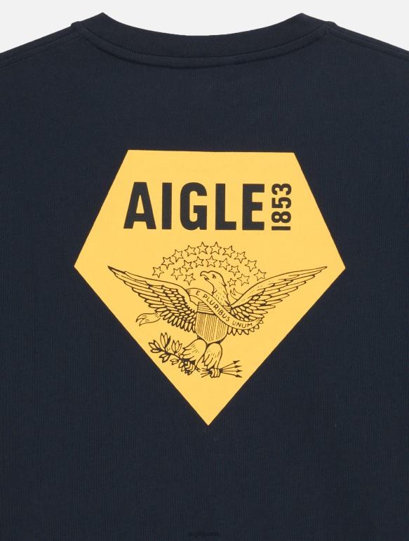 Hommes Empire Aigle t-shirt imprimé à col rond vêtements 2F486133