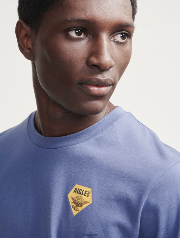 Hommes Marais Aigle t-shirt imprimé à col rond vêtements 2F48651