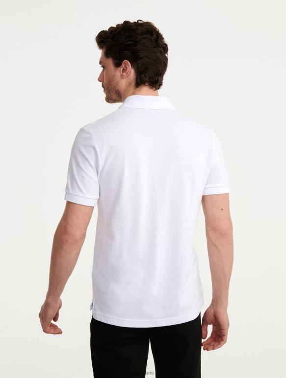 Hommes blanc Aigle polo à manches courtes à séchage rapide vêtements 2F48663
