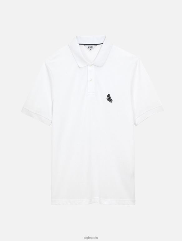 Hommes blanc Aigle polo à manches courtes à séchage rapide vêtements 2F48663