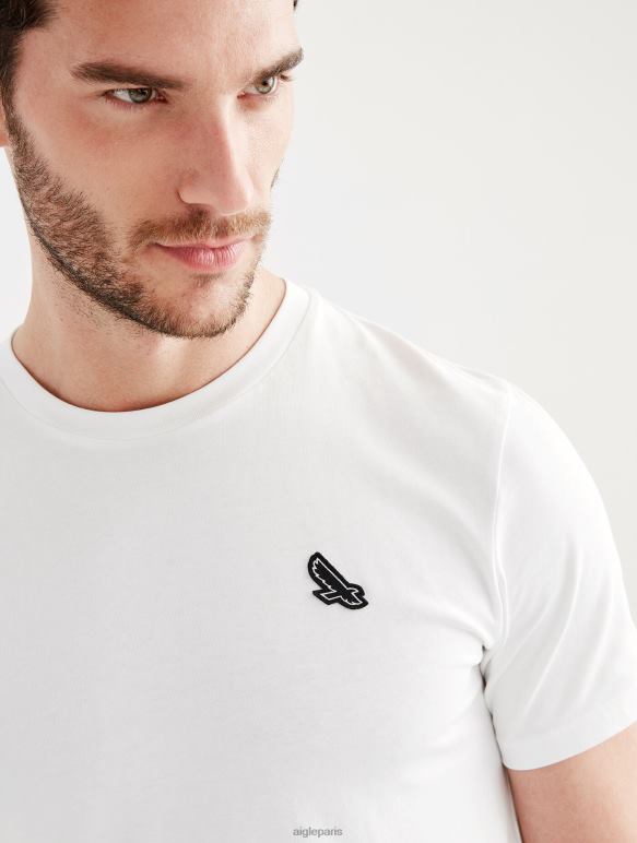 Hommes blanc Aigle t-shirt à col rond vêtements 2F486138