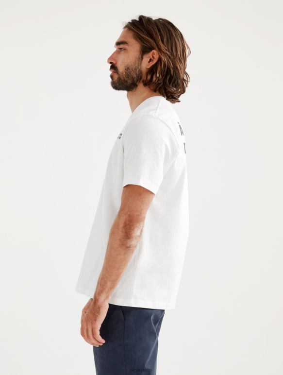 Hommes blanc Aigle t-shirt imprimé à col rond vêtements 2F486115