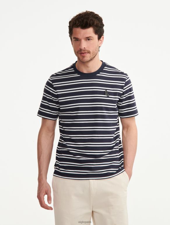 Hommes empire st Aigle t-shirt rayé à col rond vêtements 2F486132