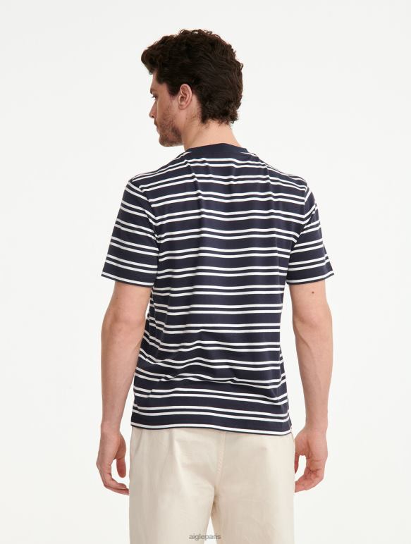 Hommes empire st Aigle t-shirt rayé à col rond vêtements 2F486132