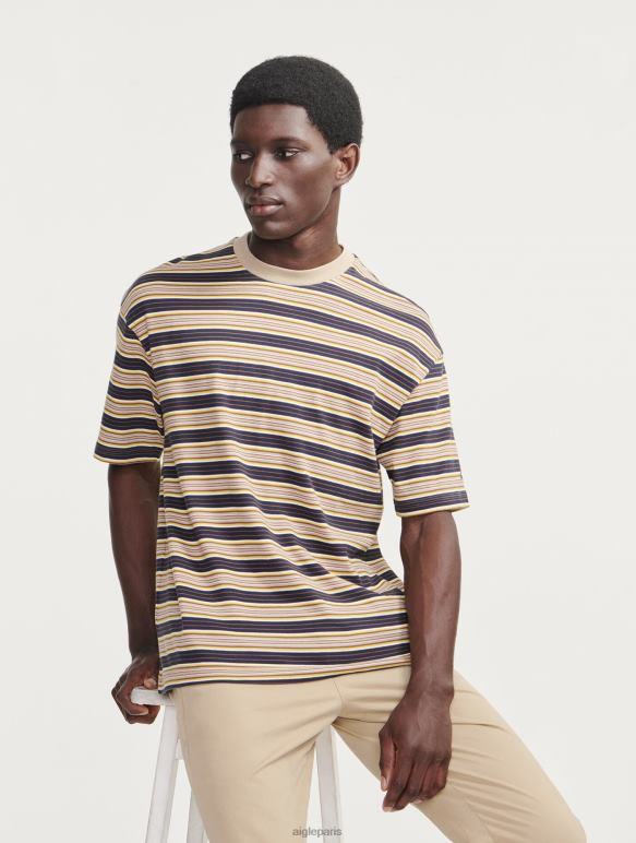 Hommes empire st Aigle t-shirt rayé à col rond vêtements 2F4864