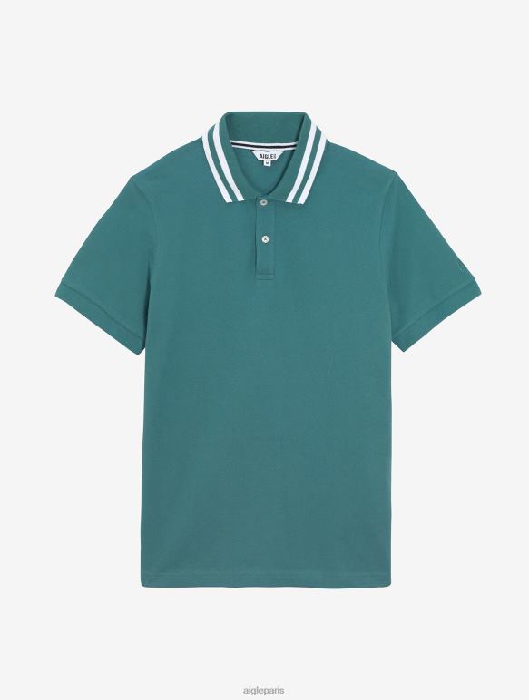 Hommes hydroélectrique Aigle polo à manches courtes et col à double bande vêtements 2F48642